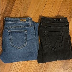 S. Blue Denim and Black Jeans Set